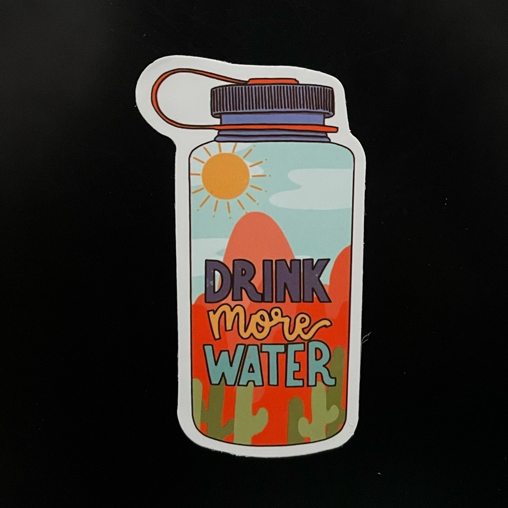 “Drink more Water” Bottle Flask Sticker